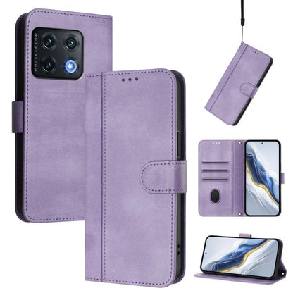 Line Splicing Buckle Retro Leather Phone Case, For OnePlus 10R / OnePlus Ace, For OnePlus Nord CE 2 5G, For OnePlus 10 Pro
