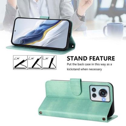 Line Splicing Buckle Retro Leather Phone Case, For OnePlus 10R / OnePlus Ace, For OnePlus Nord CE 2 5G, For OnePlus 10 Pro