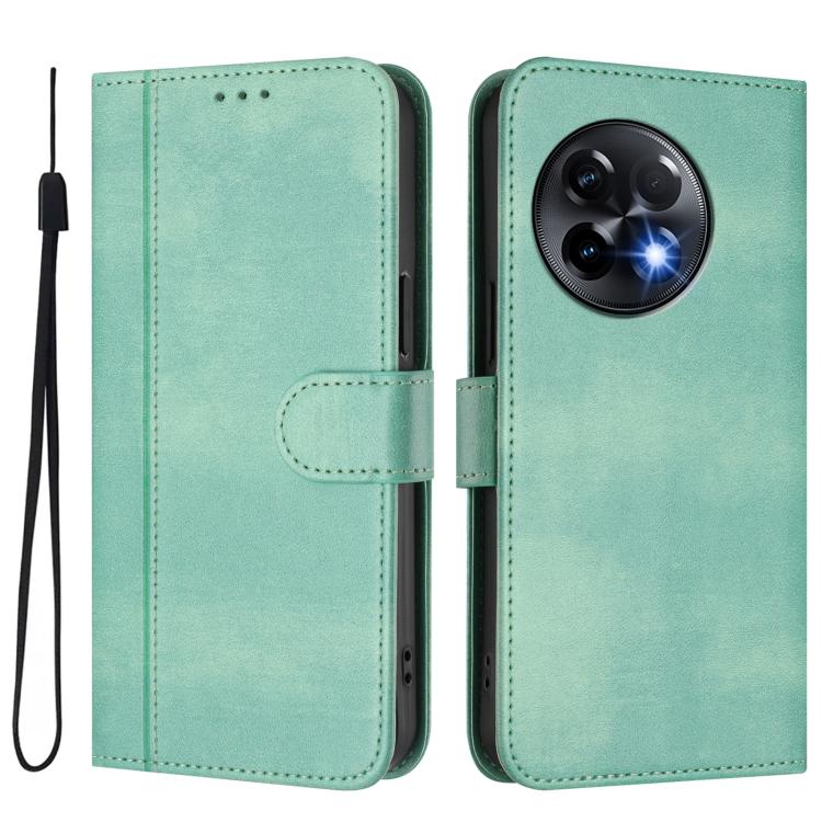 Line Splicing Buckle Retro Leather Phone Case, For OnePlus 11R, For Oneplus 11, For OnePlus Nord CE 3