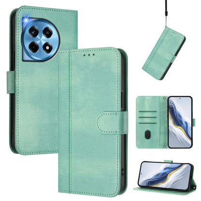 Line Splicing Buckle Retro Leather Phone Case, For OnePlus Nord CE4, For OnePlus Nord N30 SE, For OnePlus 12R