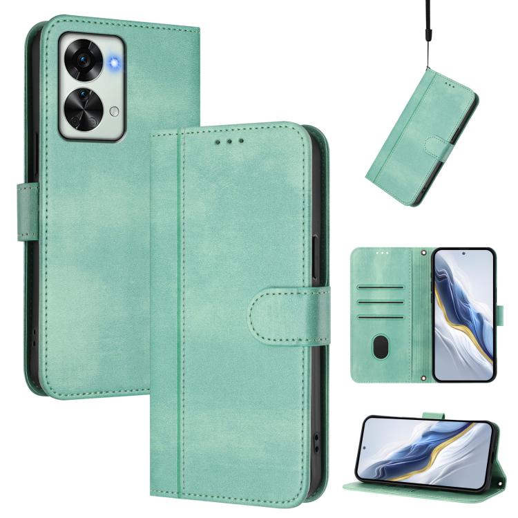 Line Splicing Buckle Retro Leather Phone Case, For OnePlus Nord N300, For OnePlus 10T / OnePlus Ace Pro, For OnePlus Nord 2T