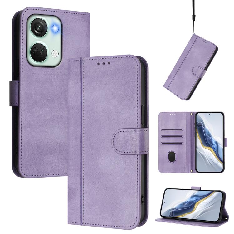 Line Splicing Buckle Retro Leather Phone Case, For OnePlus 12, For OnePlus Nord CE 3 Lite / Nord N30, For Oneplus Nord 3 / OnePlus Ace 2V