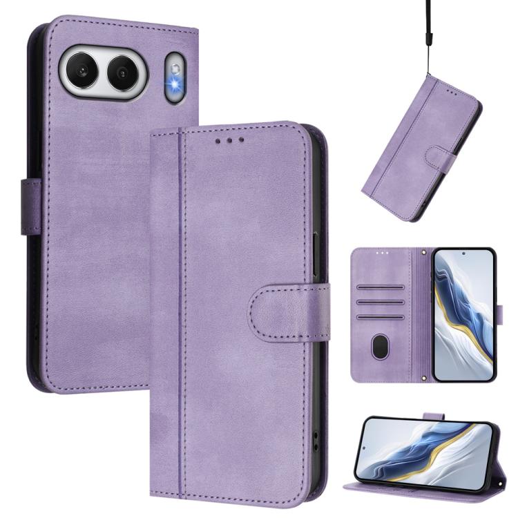 Line Splicing Buckle Retro Leather Phone Case, For OnePlus Nord 4, For OnePlus Nord CE4 Lite India, For OnePlus Nord CE 2 Lite 5G / Nord 2 Lite