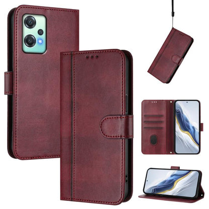 Line Splicing Buckle Retro Leather Phone Case, For OnePlus Nord 4, For OnePlus Nord CE4 Lite India, For OnePlus Nord CE 2 Lite 5G / Nord 2 Lite