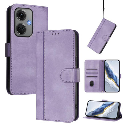 Line Splicing Buckle Retro Leather Phone Case, For OnePlus 11R, For Oneplus 11, For OnePlus Nord CE 3
