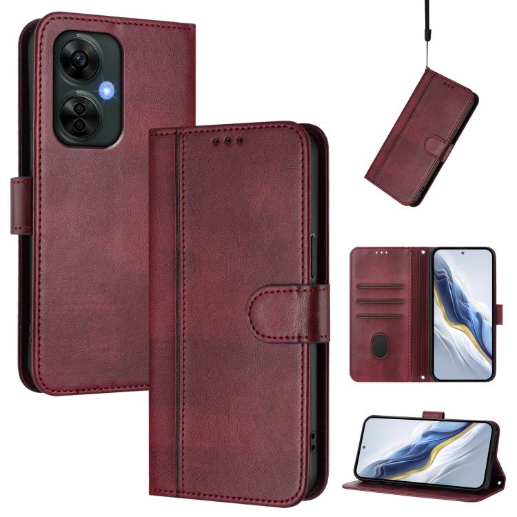 Line Splicing Buckle Retro Leather Phone Case, For OnePlus 12, For OnePlus Nord CE 3 Lite / Nord N30, For Oneplus Nord 3 / OnePlus Ace 2V