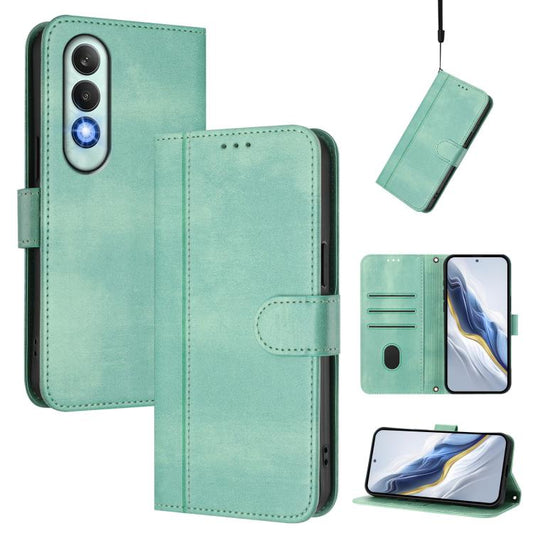 Line Splicing Buckle Retro Leather Phone Case, For OnePlus Nord CE4, For OnePlus Nord N30 SE, For OnePlus 12R