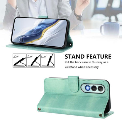 Line Splicing Buckle Retro Leather Phone Case, For OnePlus Nord CE4, For OnePlus Nord N30 SE, For OnePlus 12R