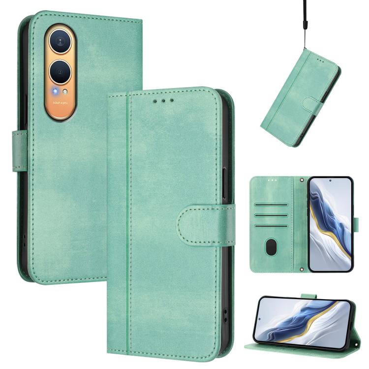 Line Splicing Buckle Retro Leather Phone Case, For OnePlus Nord 4, For OnePlus Nord CE4 Lite India, For OnePlus Nord CE 2 Lite 5G / Nord 2 Lite