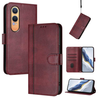 Line Splicing Buckle Retro Leather Phone Case, For OnePlus Nord 4, For OnePlus Nord CE4 Lite India, For OnePlus Nord CE 2 Lite 5G / Nord 2 Lite