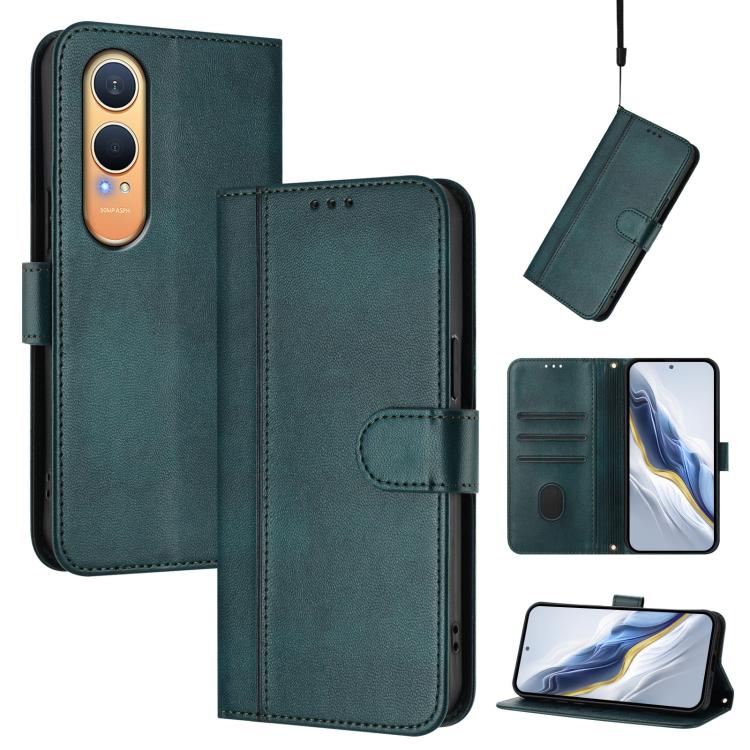 Line Splicing Buckle Retro Leather Phone Case, For OnePlus Nord 4, For OnePlus Nord CE4 Lite India, For OnePlus Nord CE 2 Lite 5G / Nord 2 Lite