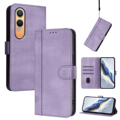 Line Splicing Buckle Retro Leather Phone Case, For OnePlus Nord 4, For OnePlus Nord CE4 Lite India, For OnePlus Nord CE 2 Lite 5G / Nord 2 Lite