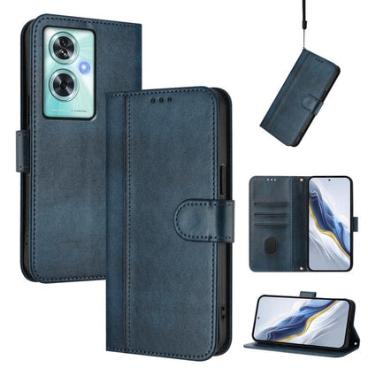 Line Splicing Buckle Retro Leather Phone Case, For OnePlus Nord CE4, For OnePlus Nord N30 SE, For OnePlus 12R