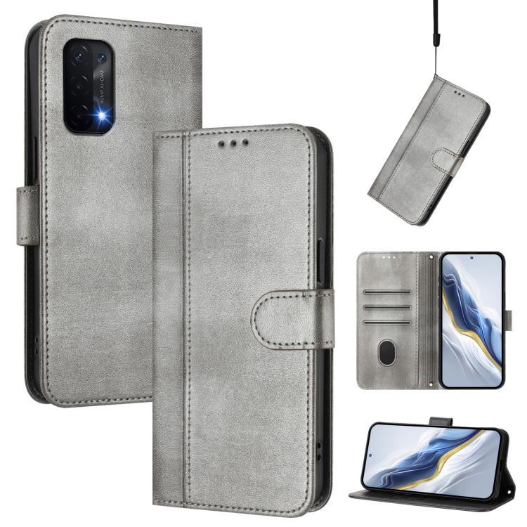 Line Splicing Buckle Retro Leather Phone Case, For OnePlus Nord N20 5G, For OnePlus Nord N200 5G, For OnePlus 9R / OnePlus 8T