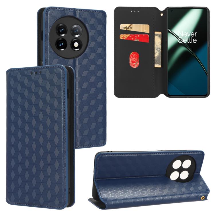 Cubic Grid Texture Flip Leather Phone Case, For OnePlus 11R / OnePlus Ace 2, For OnePlus Nord N300, For OnePlus Nord CE 2 Lite 5G, For OnePlus Nord CE 2 5G