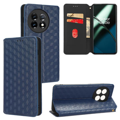 Cubic Grid Texture Flip Leather Phone Case, For OnePlus 11R / OnePlus Ace 2, For OnePlus Nord N300, For OnePlus Nord CE 2 Lite 5G, For OnePlus Nord CE 2 5G
