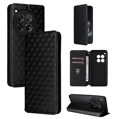 Cubic Grid Texture Flip Leather Phone Case, For OnePlus Ace 3V, For OnePlus Nord CE4, For OnePlus 12R / Ace 3, For OnePlus 12