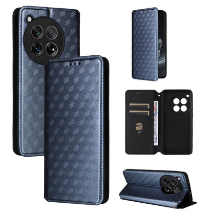 Cubic Grid Texture Flip Leather Phone Case, For OnePlus Ace 3V, For OnePlus Nord CE4, For OnePlus 12R / Ace 3, For OnePlus 12