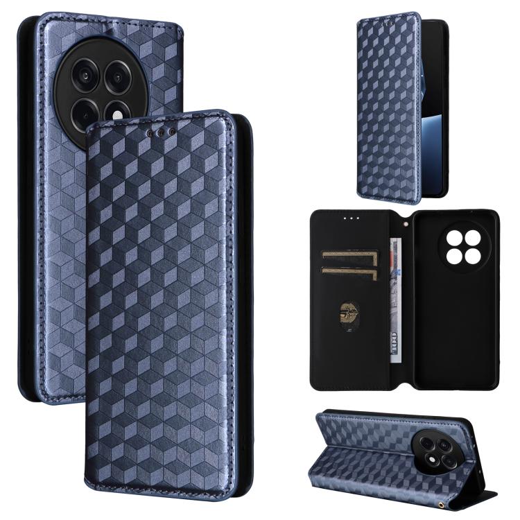Cubic Grid Texture Flip Leather Phone Case, For OnePlus Nord 5 / OnePlus Ace 5 Ultra, For OnePlus Nord CE5 / Ace 5 Racing, For OnePlus 13T, For OnePlus 13R / Ace 5 / Ace 5 Pro