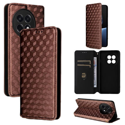 Cubic Grid Texture Flip Leather Phone Case, For OnePlus Nord 5 / OnePlus Ace 5 Ultra, For OnePlus Nord CE5 / Ace 5 Racing, For OnePlus 13T, For OnePlus 13R / Ace 5 / Ace 5 Pro