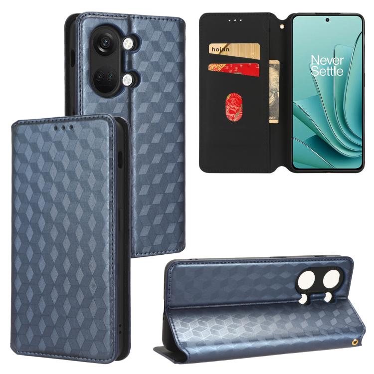 Cubic Grid Texture Flip Leather Phone Case, For OnePlus Ace 2 Pro, For OnePlus Nord CE3, For OnePlus Nord CE 3 Lite / Nord N30, For OnePlus Ace 2V / Nord 3