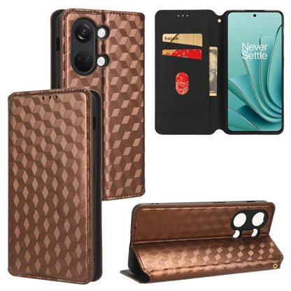 Cubic Grid Texture Flip Leather Phone Case, For OnePlus Ace 2 Pro, For OnePlus Nord CE3, For OnePlus Nord CE 3 Lite / Nord N30, For OnePlus Ace 2V / Nord 3