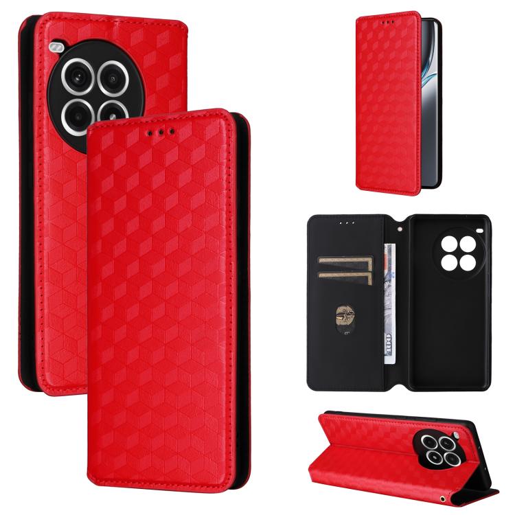 Cubic Grid Texture Flip Leather Phone Case, For OnePlus 13, For OnePlus Nord 4, For OnePlus Ace 3 Pro, For OnePlus Nord CE4 Lite