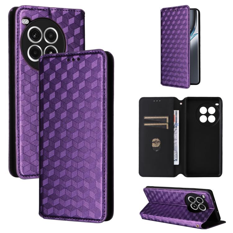 Cubic Grid Texture Flip Leather Phone Case, For OnePlus 13, For OnePlus Nord 4, For OnePlus Ace 3 Pro, For OnePlus Nord CE4 Lite