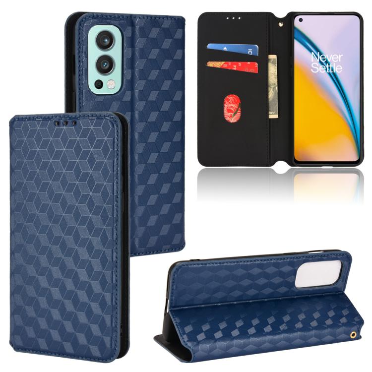 Cubic Grid Texture Flip Leather Phone Case, For OnePlus Nord CE 5G, For OnePlus Nord 2 5G