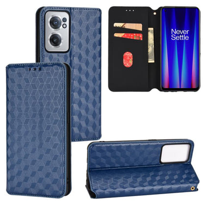 Cubic Grid Texture Flip Leather Phone Case, For OnePlus 11R / OnePlus Ace 2, For OnePlus Nord N300, For OnePlus Nord CE 2 Lite 5G, For OnePlus Nord CE 2 5G