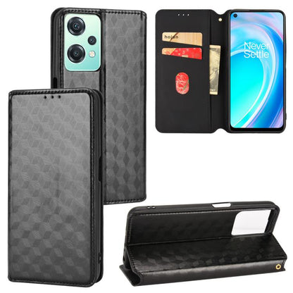 Cubic Grid Texture Flip Leather Phone Case, For OnePlus 11R / OnePlus Ace 2, For OnePlus Nord N300, For OnePlus Nord CE 2 Lite 5G, For OnePlus Nord CE 2 5G