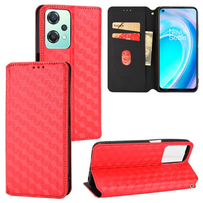 Cubic Grid Texture Flip Leather Phone Case, For OnePlus 11R / OnePlus Ace 2, For OnePlus Nord N300, For OnePlus Nord CE 2 Lite 5G, For OnePlus Nord CE 2 5G