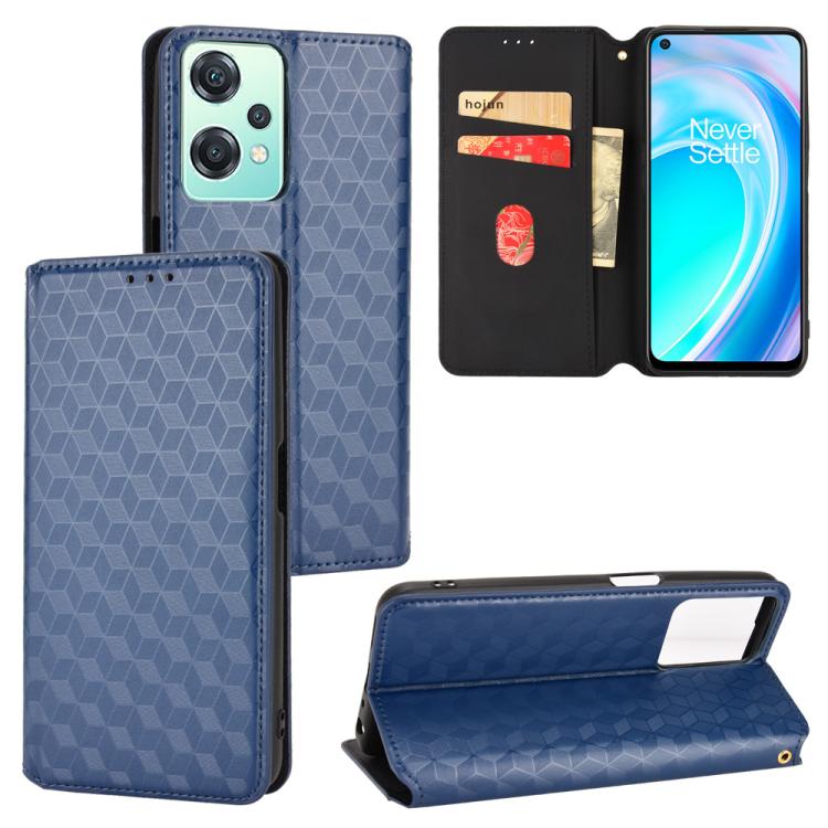 Cubic Grid Texture Flip Leather Phone Case, For OnePlus 11R / OnePlus Ace 2, For OnePlus Nord N300, For OnePlus Nord CE 2 Lite 5G, For OnePlus Nord CE 2 5G