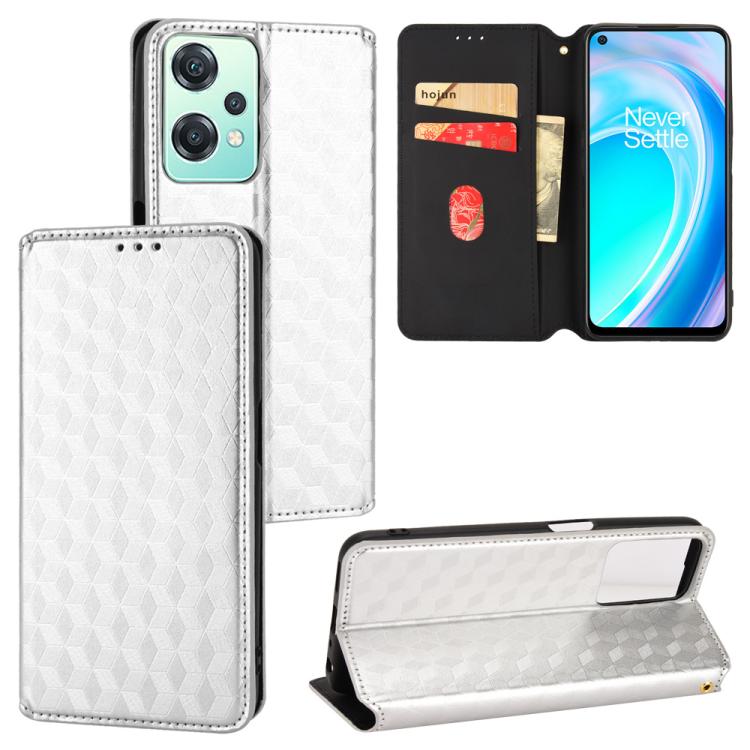Cubic Grid Texture Flip Leather Phone Case, For OnePlus 11R / OnePlus Ace 2, For OnePlus Nord N300, For OnePlus Nord CE 2 Lite 5G, For OnePlus Nord CE 2 5G