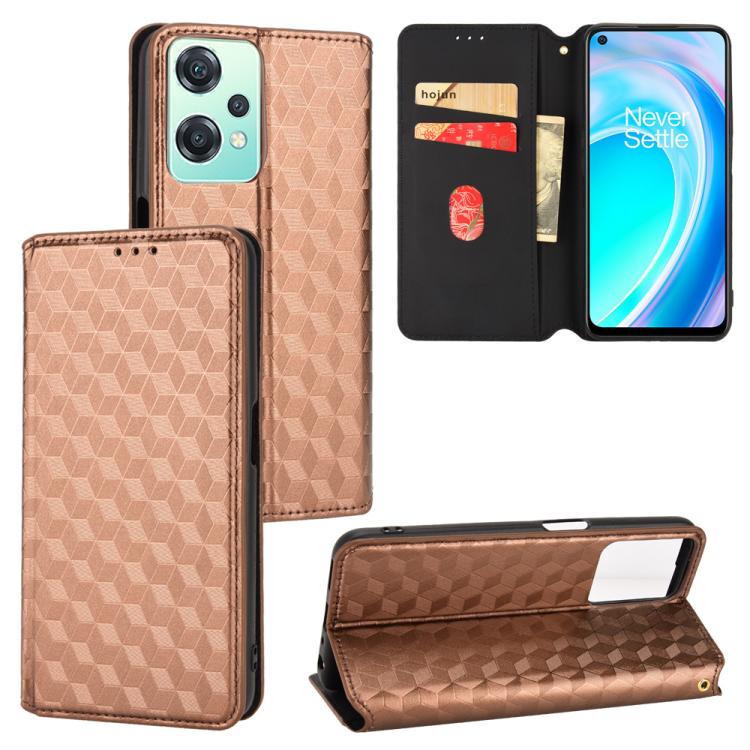 Cubic Grid Texture Flip Leather Phone Case, For OnePlus 11R / OnePlus Ace 2, For OnePlus Nord N300, For OnePlus Nord CE 2 Lite 5G, For OnePlus Nord CE 2 5G