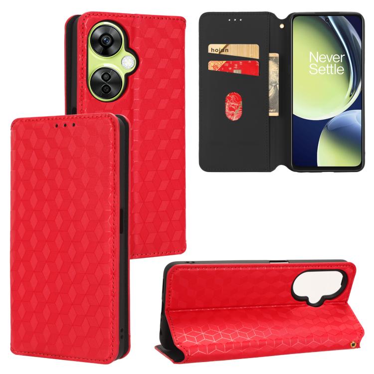 Cubic Grid Texture Flip Leather Phone Case, For OnePlus Ace 2 Pro, For OnePlus Nord CE3, For OnePlus Nord CE 3 Lite / Nord N30, For OnePlus Ace 2V / Nord 3