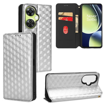 Cubic Grid Texture Flip Leather Phone Case, For OnePlus Ace 2 Pro, For OnePlus Nord CE3, For OnePlus Nord CE 3 Lite / Nord N30, For OnePlus Ace 2V / Nord 3