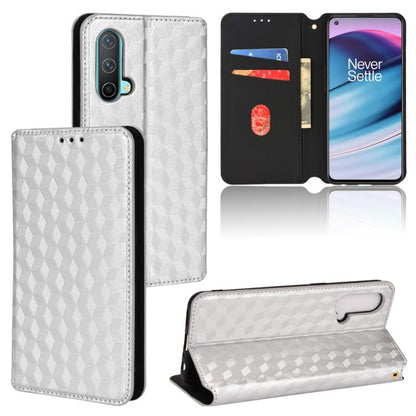 Cubic Grid Texture Flip Leather Phone Case, For OnePlus Nord CE 5G, For OnePlus Nord 2 5G