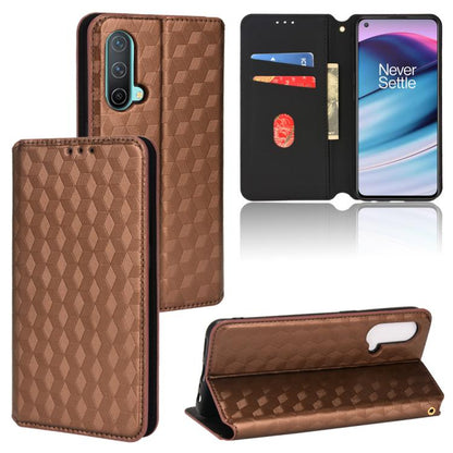 Cubic Grid Texture Flip Leather Phone Case, For OnePlus Nord CE 5G, For OnePlus Nord 2 5G
