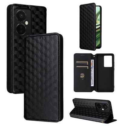 Cubic Grid Texture Flip Leather Phone Case, For OnePlus Ace 2 Pro, For OnePlus Nord CE3, For OnePlus Nord CE 3 Lite / Nord N30, For OnePlus Ace 2V / Nord 3