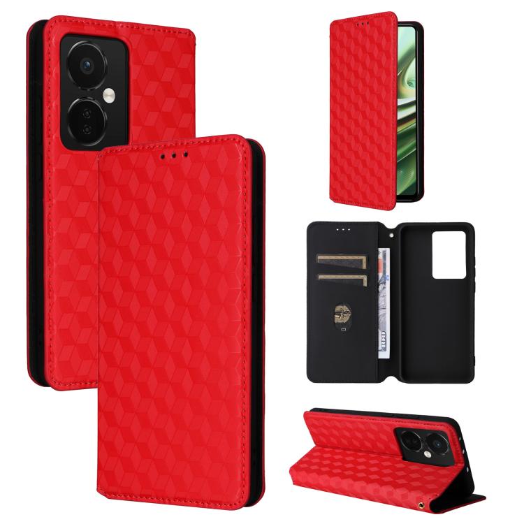 Cubic Grid Texture Flip Leather Phone Case, For OnePlus Ace 2 Pro, For OnePlus Nord CE3, For OnePlus Nord CE 3 Lite / Nord N30, For OnePlus Ace 2V / Nord 3