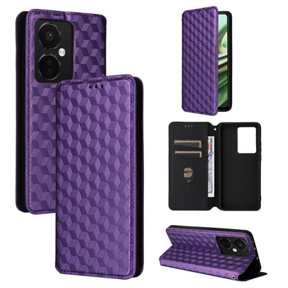 Cubic Grid Texture Flip Leather Phone Case, For OnePlus Ace 2 Pro, For OnePlus Nord CE3, For OnePlus Nord CE 3 Lite / Nord N30, For OnePlus Ace 2V / Nord 3