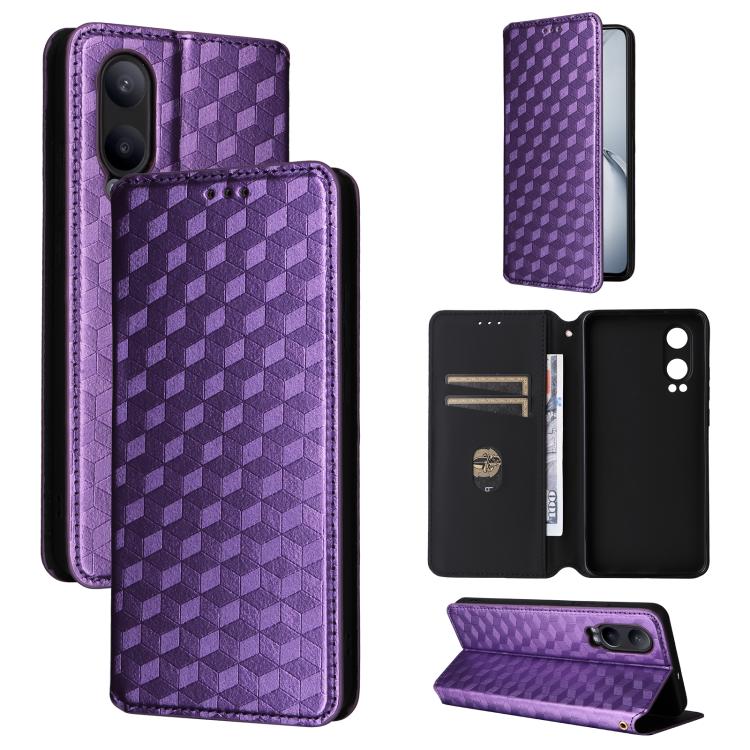 Cubic Grid Texture Flip Leather Phone Case, For OnePlus 13, For OnePlus Nord 4, For OnePlus Ace 3 Pro, For OnePlus Nord CE4 Lite