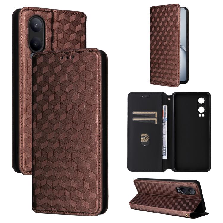 Cubic Grid Texture Flip Leather Phone Case, For OnePlus 13, For OnePlus Nord 4, For OnePlus Ace 3 Pro, For OnePlus Nord CE4 Lite
