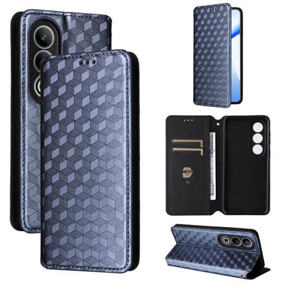 Cubic Grid Texture Flip Leather Phone Case, For OnePlus Ace 3V, For OnePlus Nord CE4, For OnePlus 12R / Ace 3, For OnePlus 12