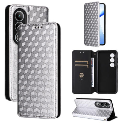 Cubic Grid Texture Flip Leather Phone Case, For OnePlus Ace 3V, For OnePlus Nord CE4, For OnePlus 12R / Ace 3, For OnePlus 12