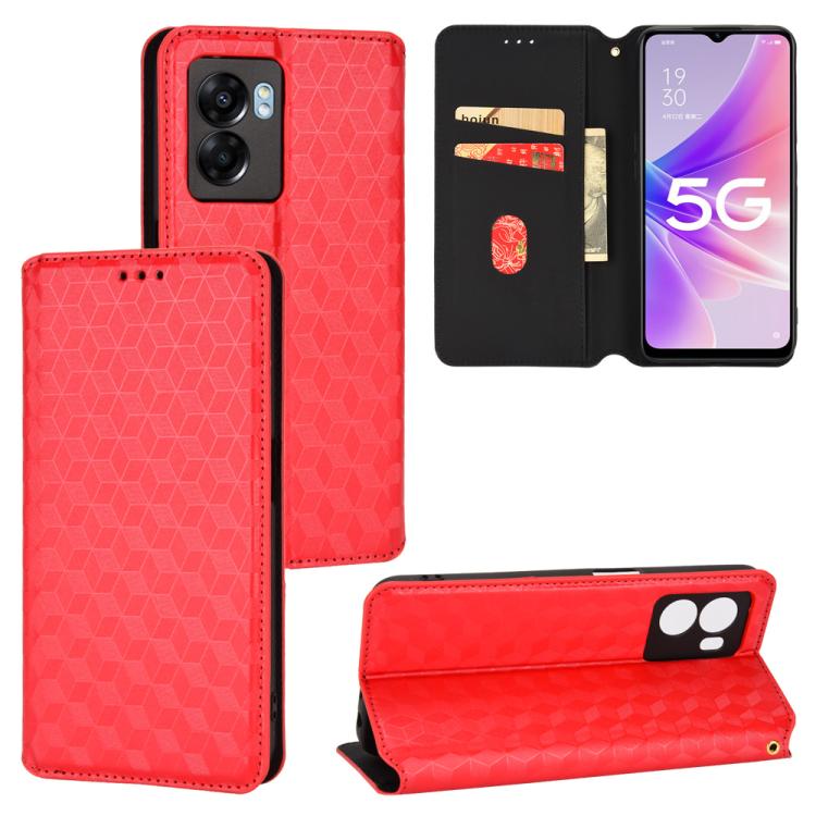 Cubic Grid Texture Flip Leather Phone Case, For OnePlus 11R / OnePlus Ace 2, For OnePlus Nord N300, For OnePlus Nord CE 2 Lite 5G, For OnePlus Nord CE 2 5G