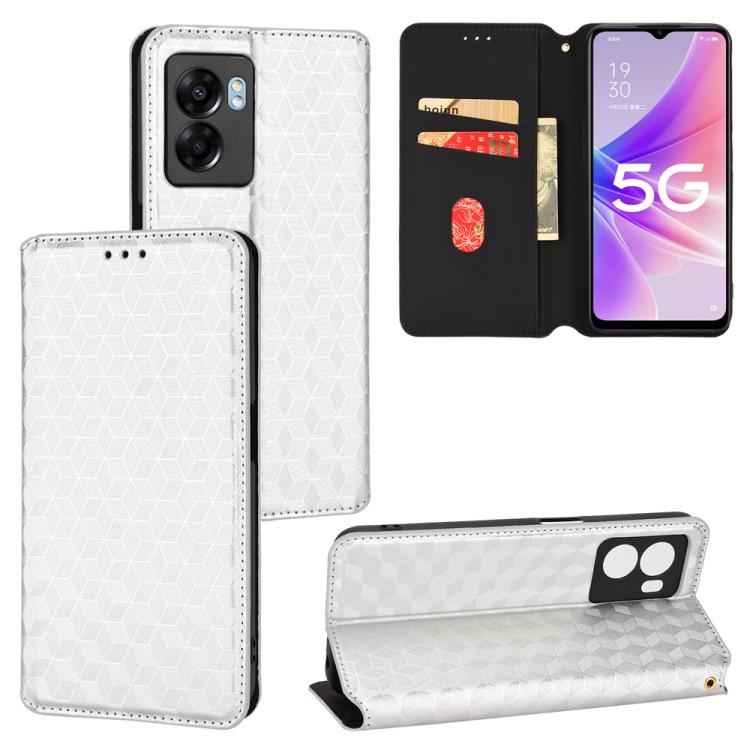 Cubic Grid Texture Flip Leather Phone Case, For OnePlus 11R / OnePlus Ace 2, For OnePlus Nord N300, For OnePlus Nord CE 2 Lite 5G, For OnePlus Nord CE 2 5G