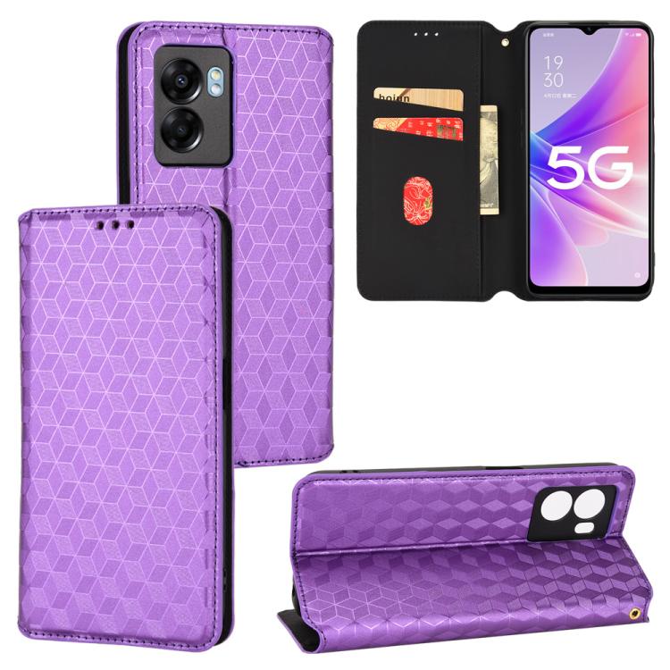 Cubic Grid Texture Flip Leather Phone Case, For OnePlus 11R / OnePlus Ace 2, For OnePlus Nord N300, For OnePlus Nord CE 2 Lite 5G, For OnePlus Nord CE 2 5G