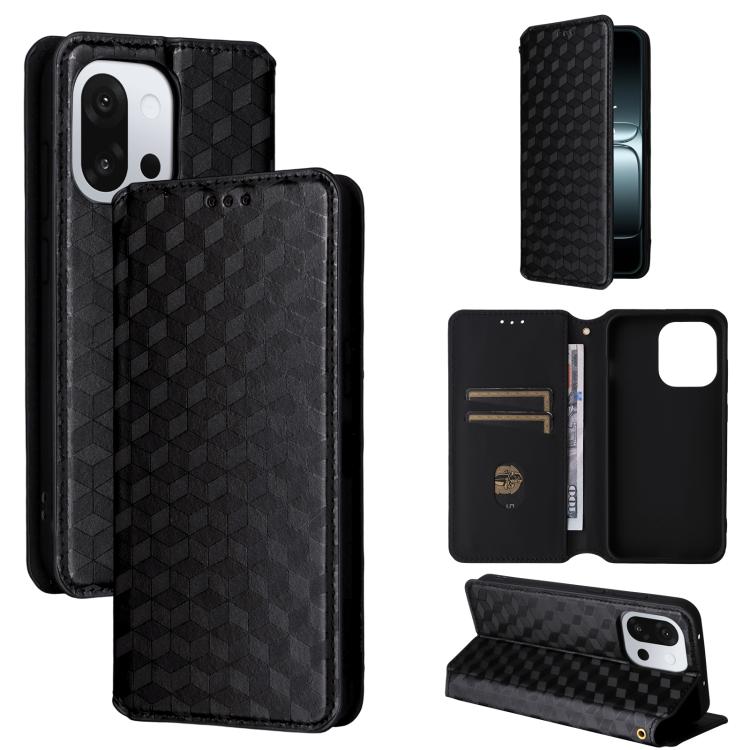Cubic Grid Texture Flip Leather Phone Case, For OnePlus Nord 5 / OnePlus Ace 5 Ultra, For OnePlus Nord CE5 / Ace 5 Racing, For OnePlus 13T, For OnePlus 13R / Ace 5 / Ace 5 Pro